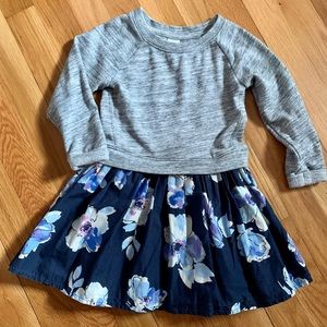 Baby Gap Girls’ 3Y Long Sleeve Floral Print Dress